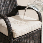 7-Piece Premium Outdoor Fire Pit Dining Set with Wicker Chairs (PAG-1106R+1123) - Direct Wicker