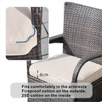 7-Piece Premium Outdoor Fire Pit Dining Set with Wicker Chairs (PAG-1106R+1123) - Direct Wicker