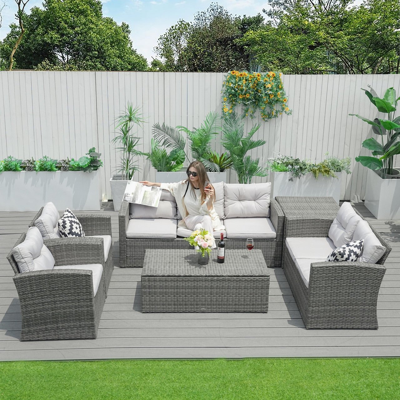 7 - Seat Conversation Set (PAS - 1503) - Direct Wicker