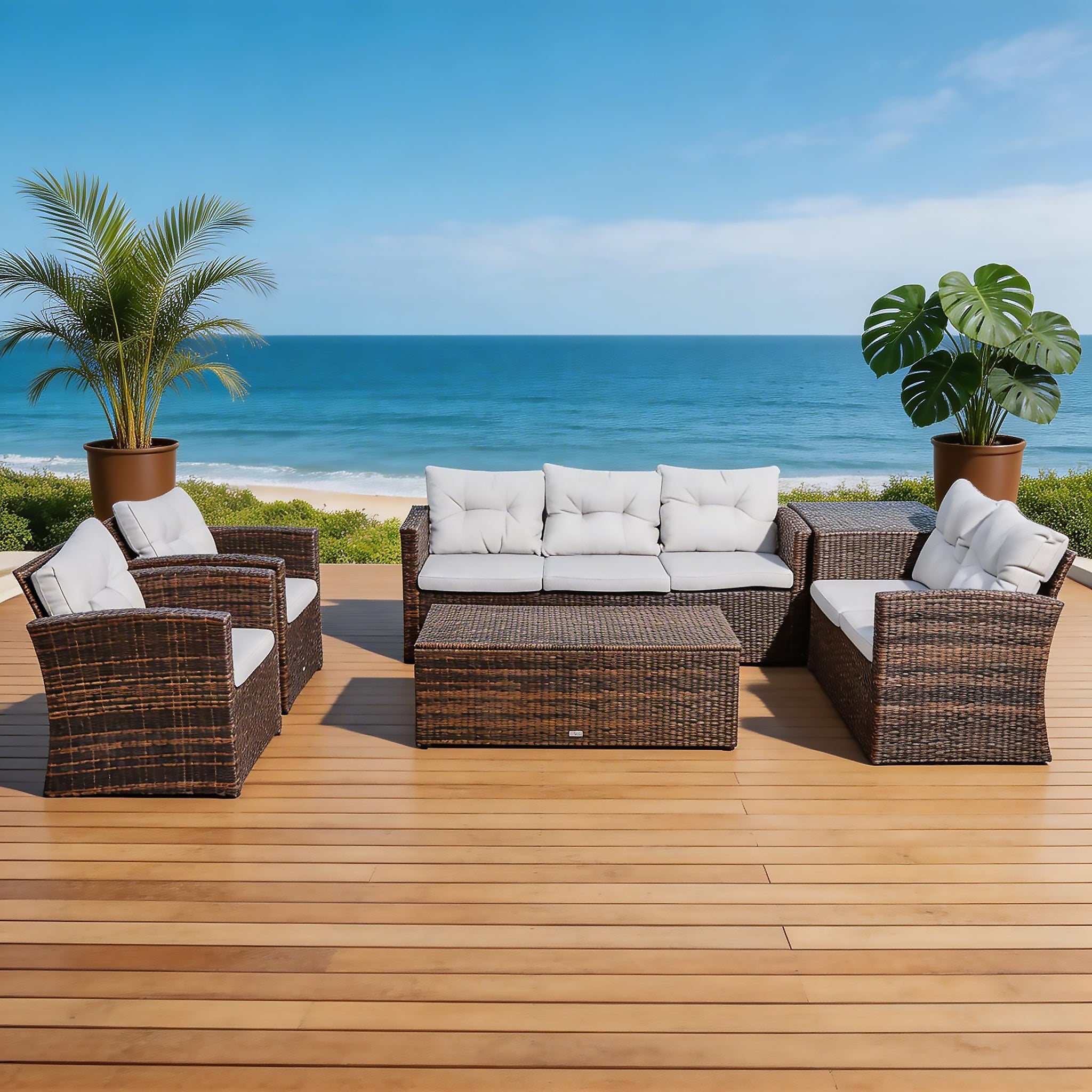 7 - Seat Conversation Set (PAS - 1503) - Direct Wicker