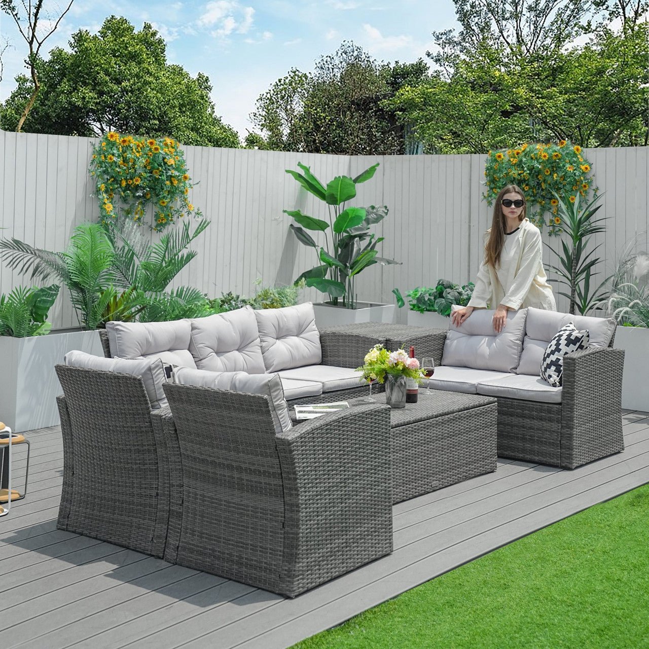 7 - Seat Conversation Set (PAS - 1503) - Direct Wicker