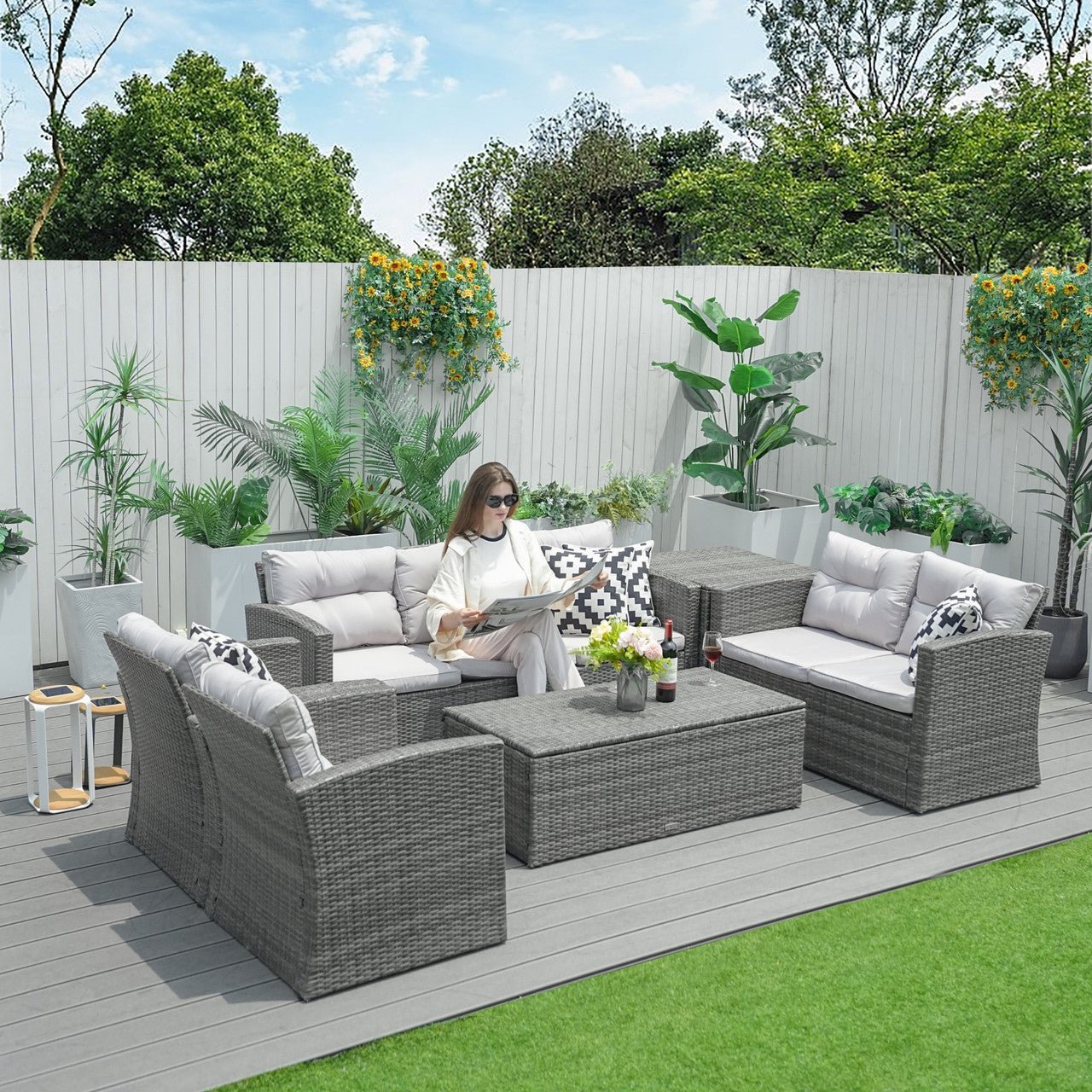 7 - Seat Conversation Set (PAS - 1503) - Direct Wicker