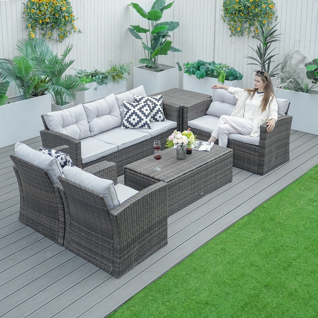 7 - Seat Conversation Set (PAS - 1503) - Direct Wicker