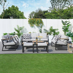 7-Seat Conversation Sofa Set with Drink Cooler (PAS-2101) - Direct Wicker