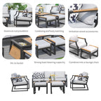 7-Seat Conversation Sofa Set with Drink Cooler (PAS-2101) - Direct Wicker