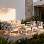7-Seat Conversation Sofa Set with Drink Cooler (PAS-2101) - Direct Wicker