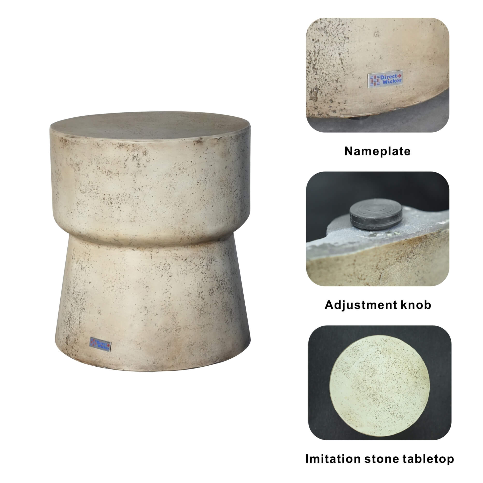 Imitation Wood Waterproof Fashion Cylindrical Edge Coffee Table – Stylish and Functional Living Room Accent