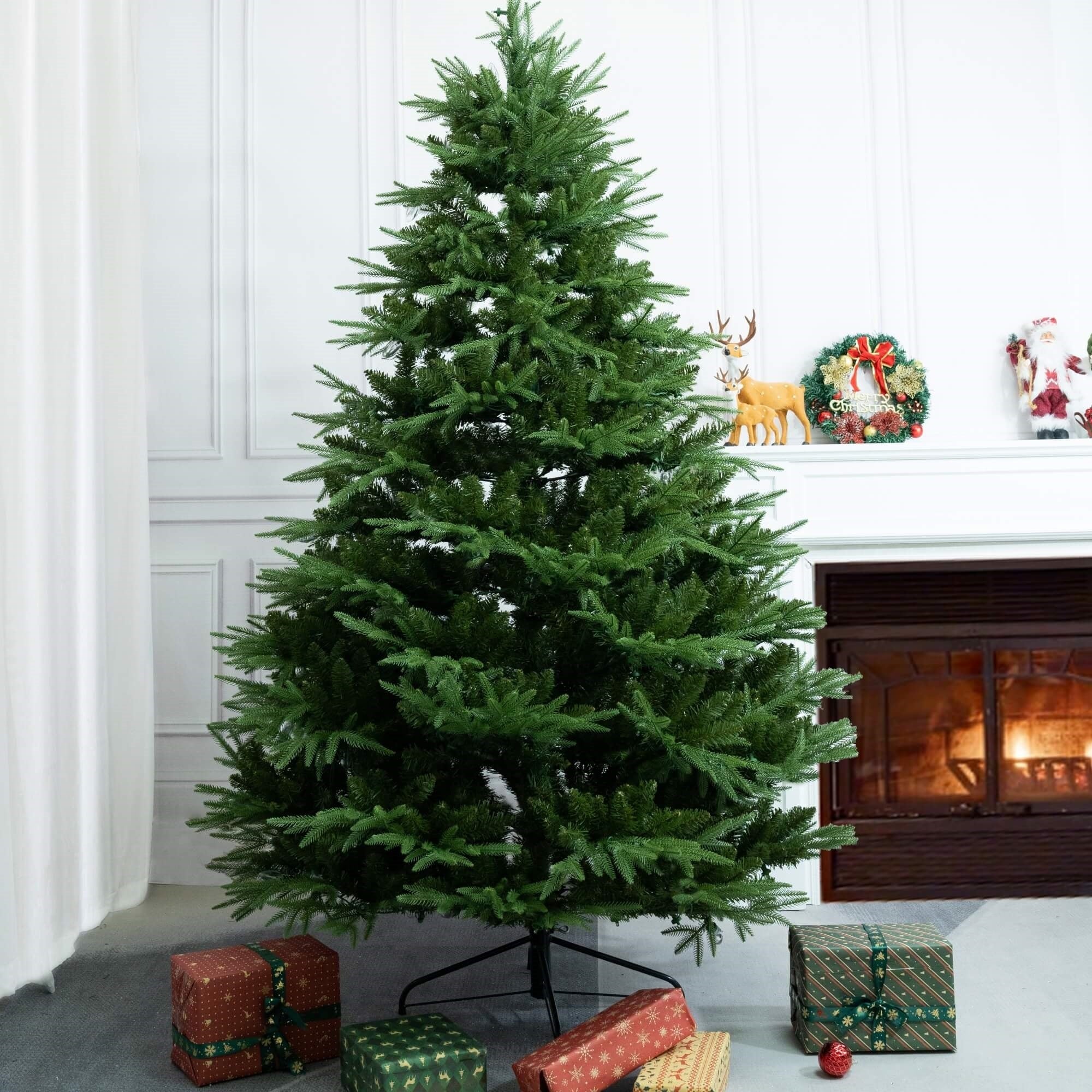 7FT Artificial Christmas Tree – Classic Green Holiday Decoration（PJT - 2504） - Direct Wicker