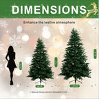 7FT Artificial Christmas Tree – Classic Green Holiday Decoration（PJT - 2504） - Direct Wicker