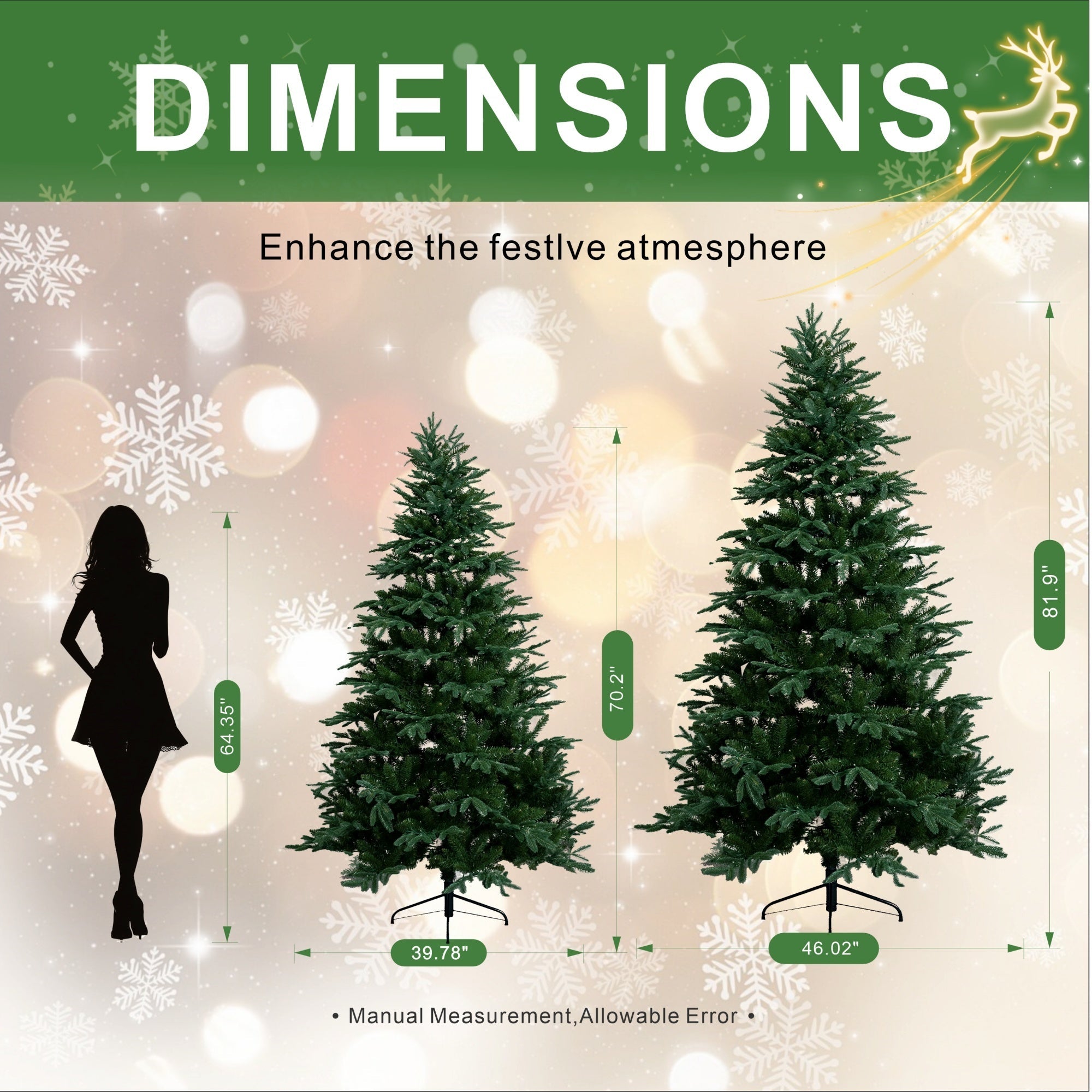 7FT Artificial Christmas Tree – Classic Green Holiday Decoration（PJT - 2504） - Direct Wicker
