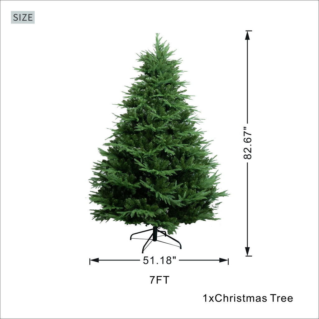 7FT Artificial Christmas Tree – Classic Green Holiday Decoration（PJT - 2504） - Direct Wicker