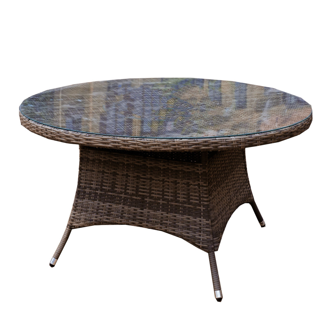 8 - Seat Outdoor Dining Table D68.9" × H28.34" (PAD - 1714 - Table) - Direct Wicker