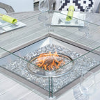 8 - Seater Outdoor Fire Pit Set with Round Table (PAG - 1108A) - Direct Wicker