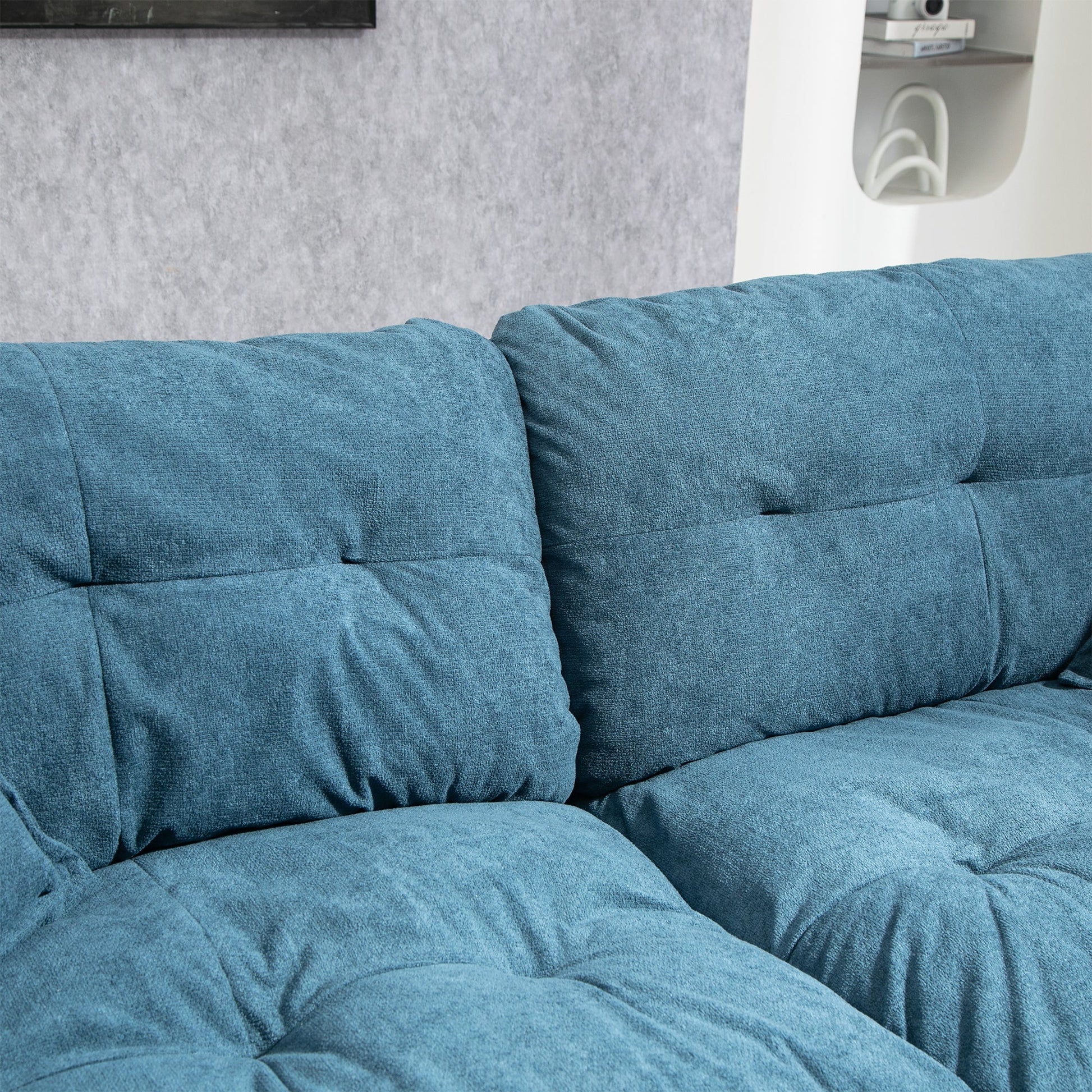 84' Chenille Sofa Small Sofa Loveseat Deep Seat Sofa Couch (W676S00010) - Direct Wicker