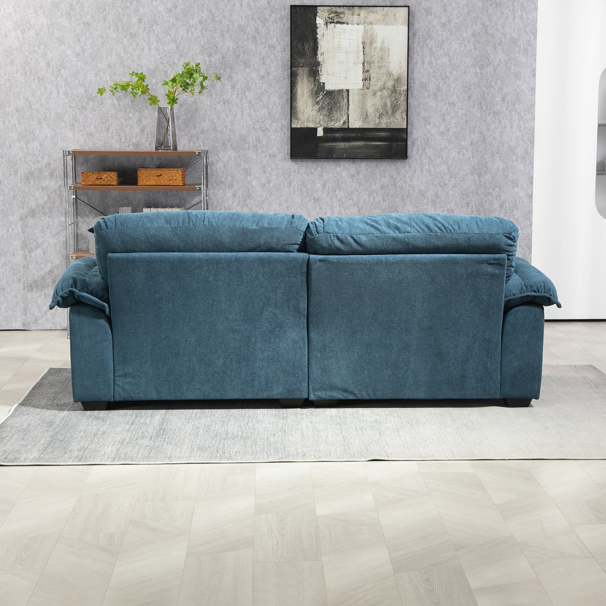 84' Chenille Sofa Small Sofa Loveseat Deep Seat Sofa Couch (W676S00010) - Direct Wicker