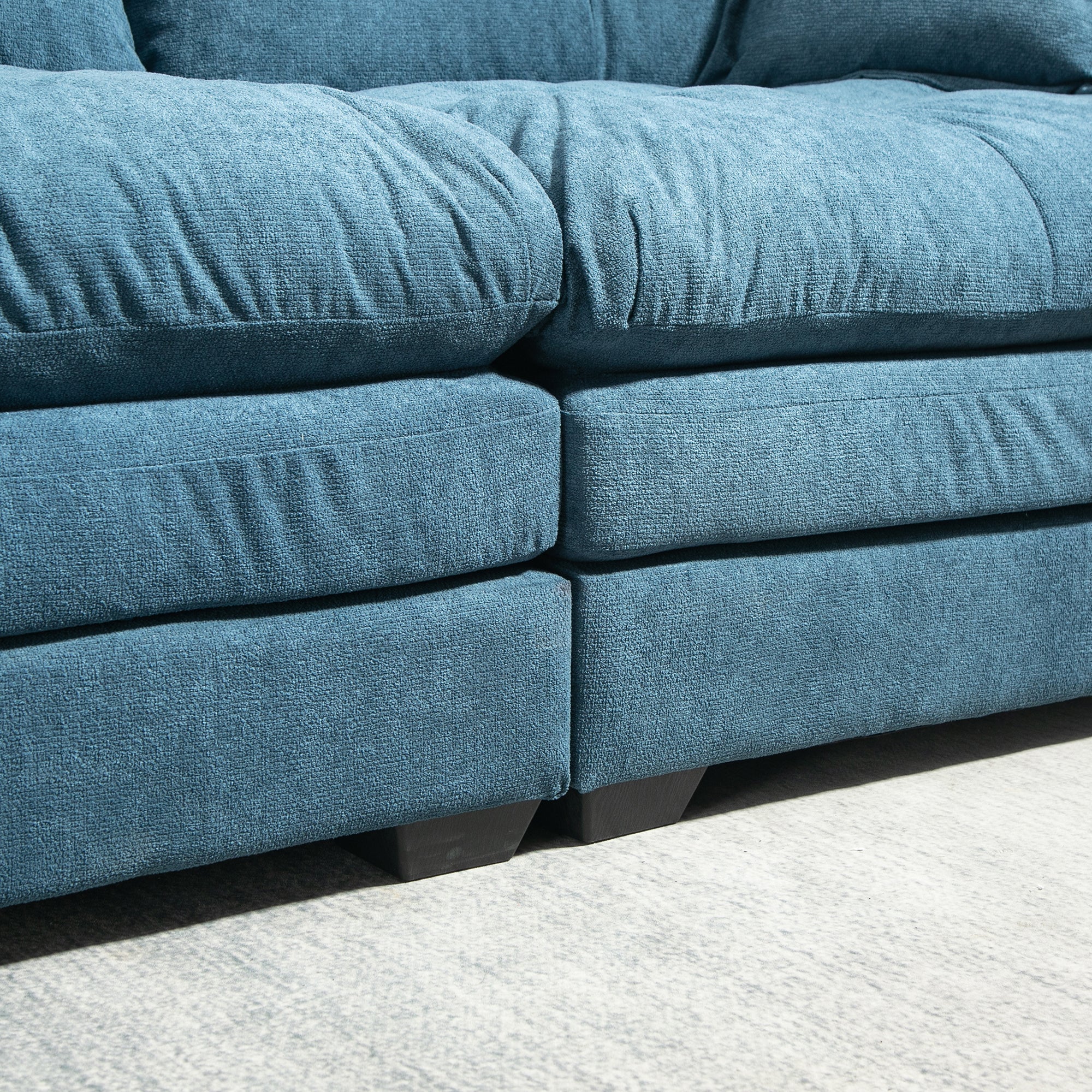 84' Chenille Sofa Small Sofa Loveseat Deep Seat Sofa Couch (W676S00010) - Direct Wicker