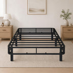 Heavy-Duty Twin KD Fabric-Wrapped Platform Bed Frame (PAL-2675-KD-BK-ZJW)