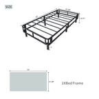 Heavy-Duty Twin KD Fabric-Wrapped Platform Bed Frame (PAL-2675-KD-BK-ZJW)