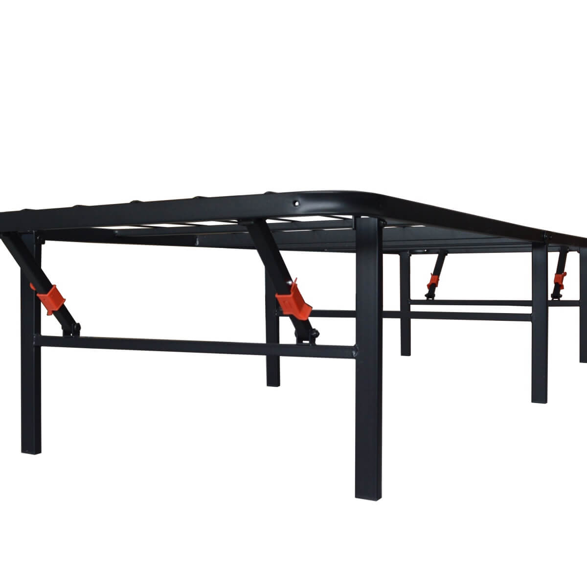 Foldable Twin Size Heavy-Duty Metal Platform Bed Frame (PAL-2679-KD-BK-ZJWK)