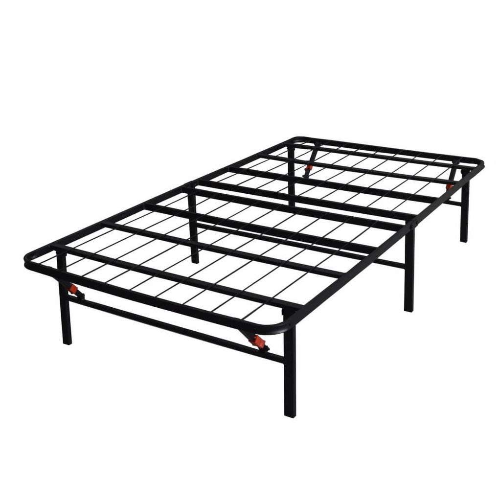 Foldable Twin Size Heavy-Duty Metal Platform Bed Frame (PAL-2679-KD-BK-ZJWK)