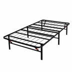 Foldable Twin Size Heavy-Duty Metal Platform Bed Frame (PAL-2679-KD-BK-ZJWK)