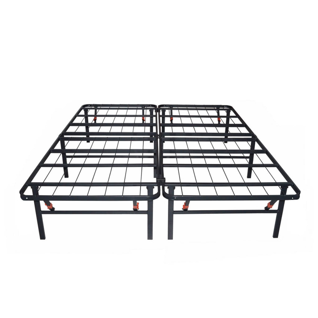 Heavy-Duty Foldable Queen Size Metal Platform Bed Frame (PAL-2681-KD-BK-ZJWK)