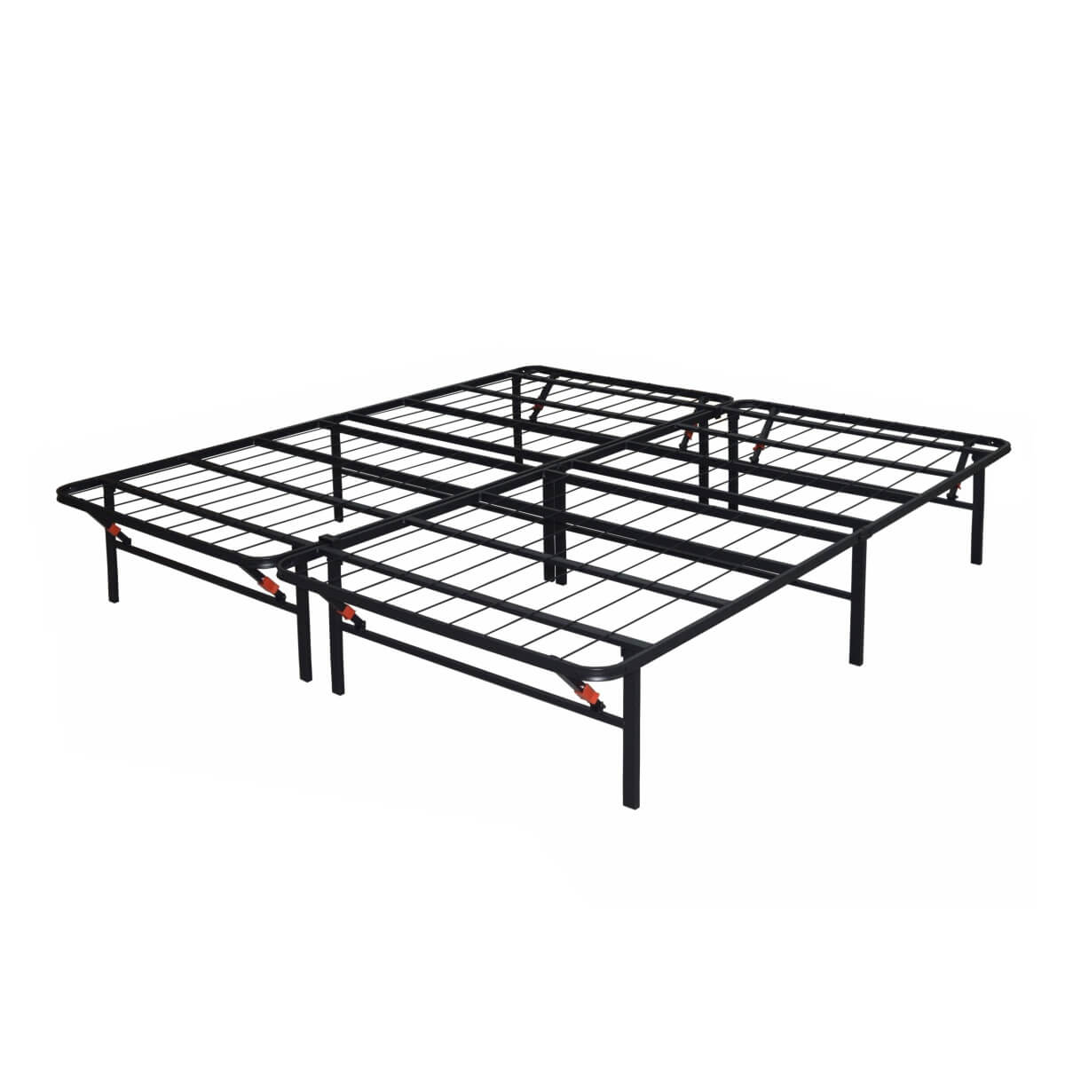 Heavy-Duty Foldable Queen Size Metal Platform Bed Frame (PAL-2681-KD-BK-ZJWK)