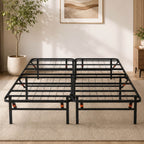 Heavy-Duty Foldable Queen Size Metal Platform Bed Frame (PAL-2681-KD-BK-ZJWK)