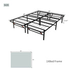 Heavy-Duty Foldable Queen Size Metal Platform Bed Frame (PAL-2681-KD-BK-ZJWK)