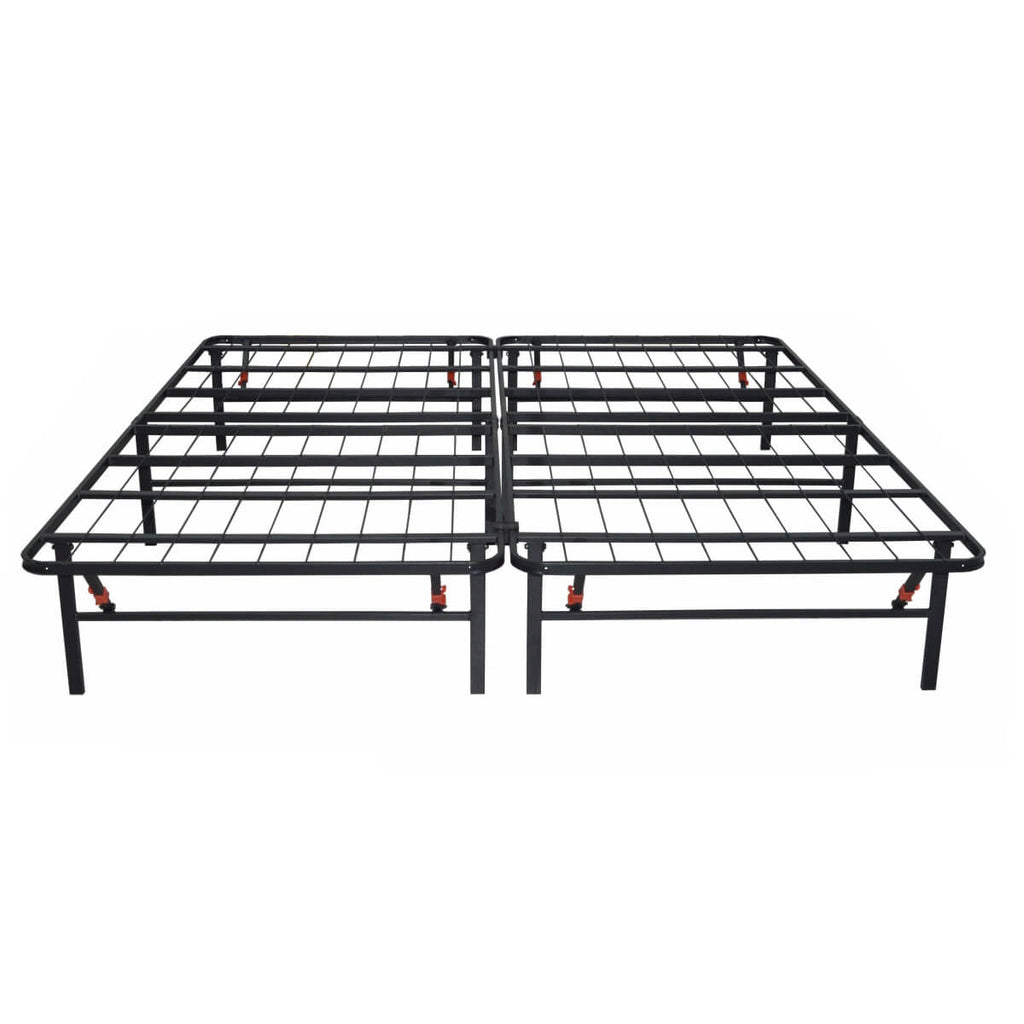 Heavy-Duty Foldable King Size Metal Platform Bed Frame (PAL-2682-KD-BK-ZJWK)
