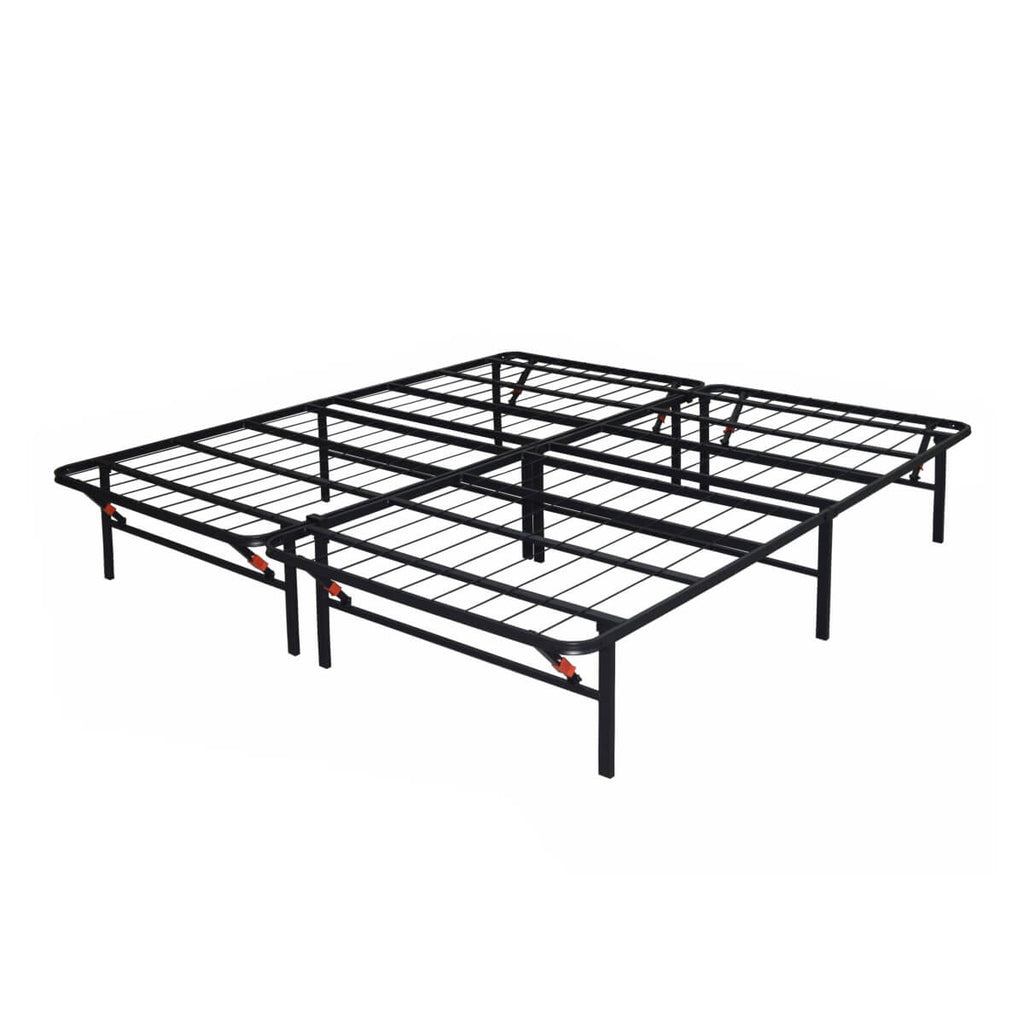 Heavy-Duty Foldable King Size Metal Platform Bed Frame (PAL-2682-KD-BK-ZJWK)