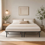 Heavy-Duty Foldable King Size Metal Platform Bed Frame (PAL-2682-KD-BK-ZJWK)