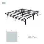 Heavy-Duty Foldable King Size Metal Platform Bed Frame (PAL-2682-KD-BK-ZJWK)