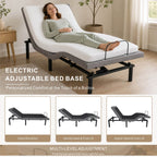 Adjustable Twin XL Bed Frame with Dual Motors and Wireless Remote (PAL-2683-KD-BK-ZJWK)