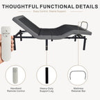 Adjustable Twin XL Bed Frame with Dual Motors and Wireless Remote (PAL-2683-KD-BK-ZJWK)