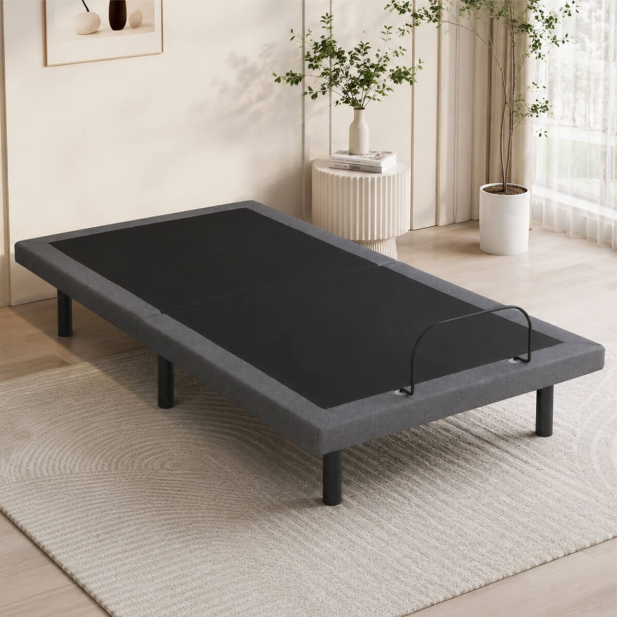 Adjustable Twin XL Bed Frame with Dual Motors and Wireless Remote (PAL-2683-KD-BK-ZJWK)