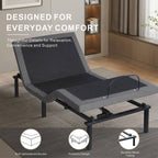 Adjustable Twin XL Bed Frame with Dual Motors and Wireless Remote (PAL-2683-KD-BK-ZJWK)
