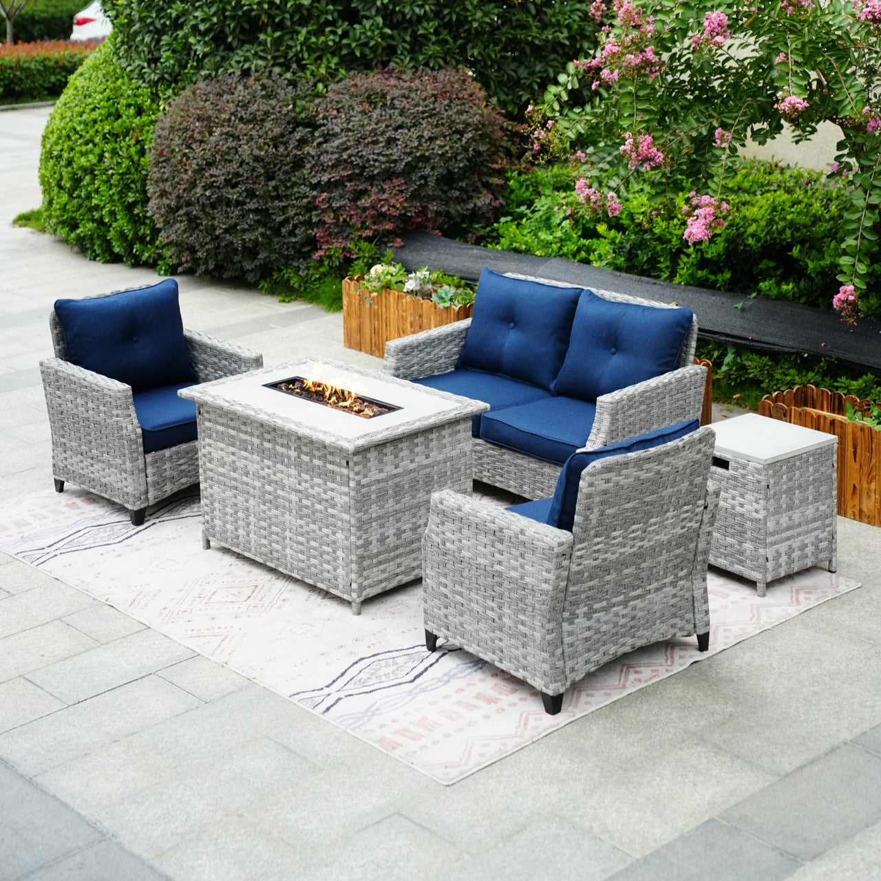 Blue Cushion Covers for Whole Set of PAF-1801-Set