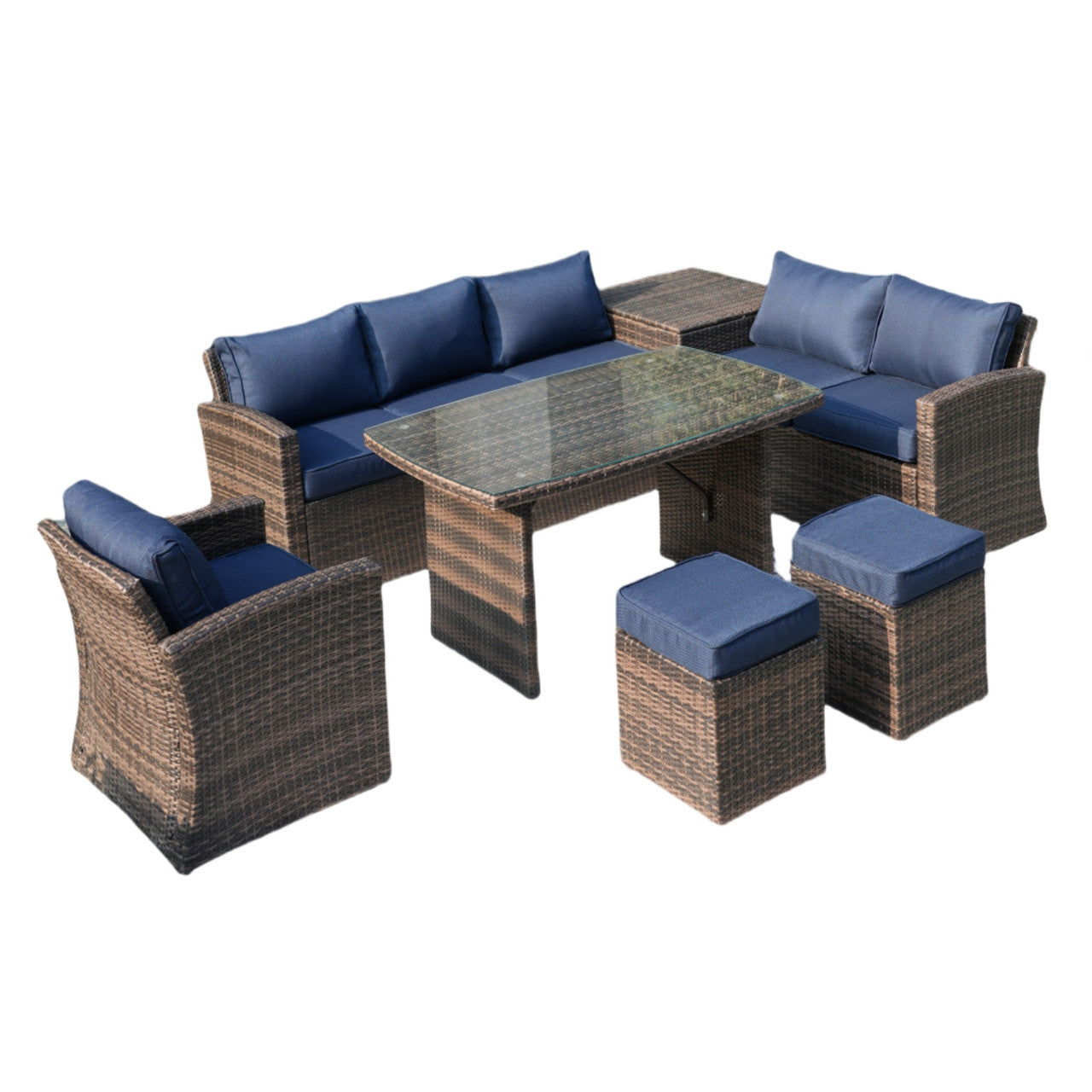 Blue Cushion Covers for Whole Set of PAS-1403B