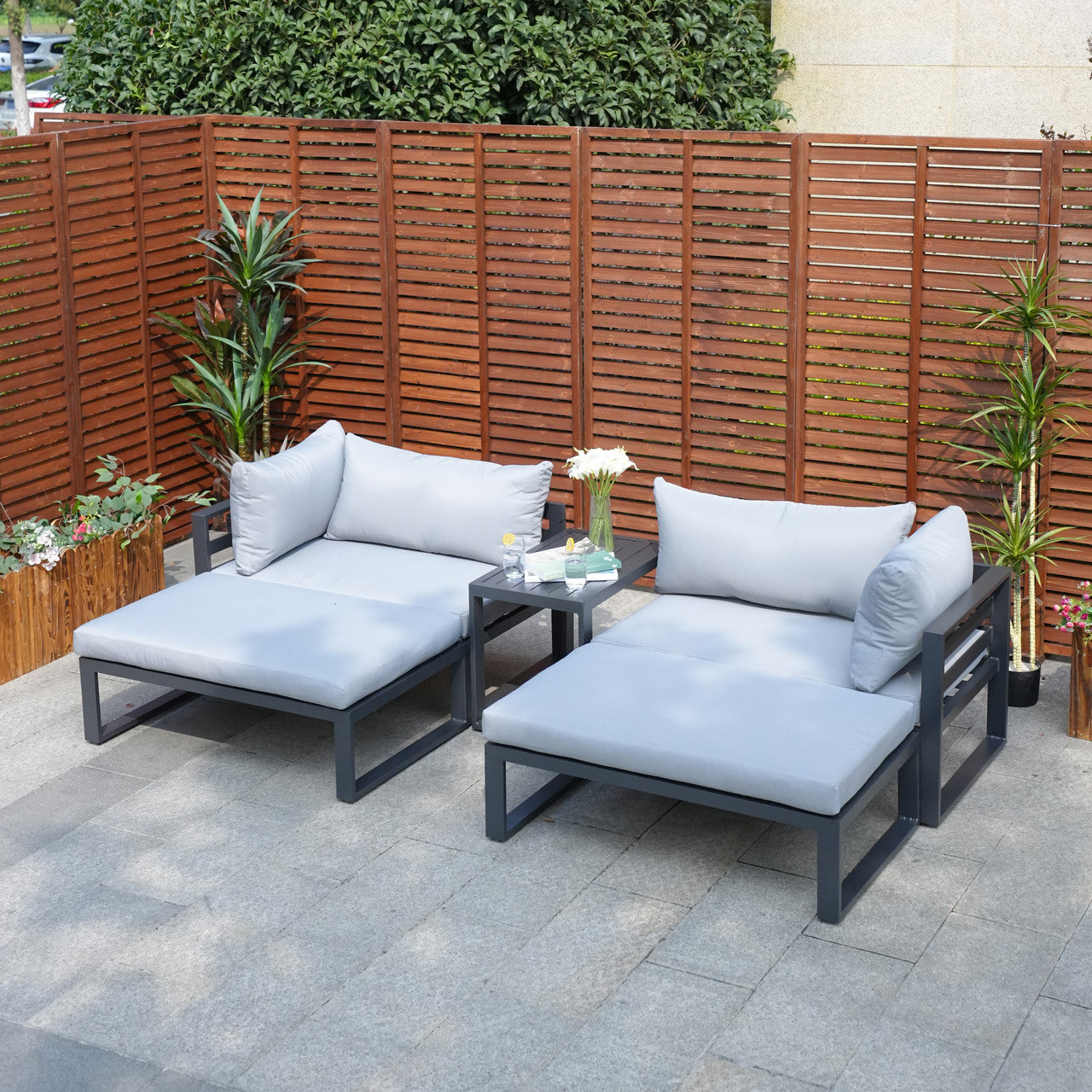 Aluminum Outdoor Modular Sofa Set (PAS-50128)