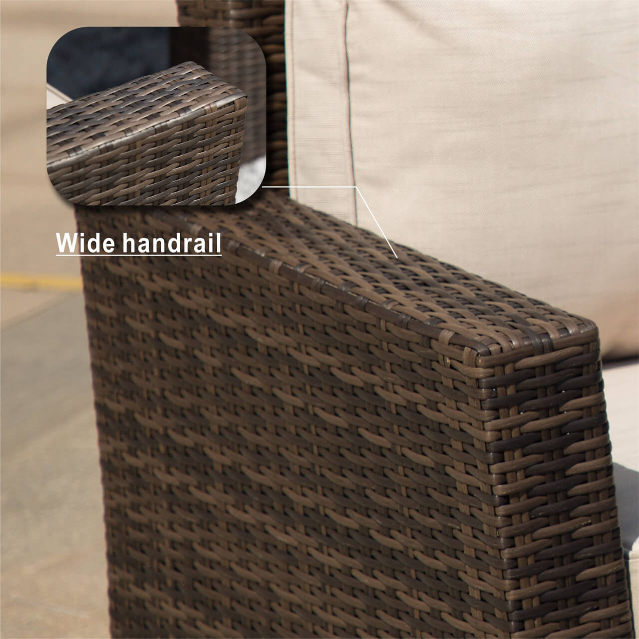 Details of Direct Wicker 8-Piece Patio Seating Sofa Set