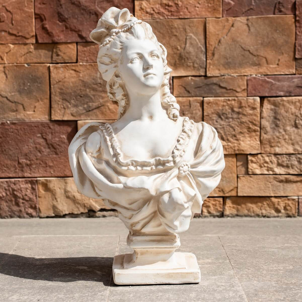Classical Elegant Female Bust Magnesium Oxide Sculpture (GS-2604-GR-QZYY) - Direct Wicker