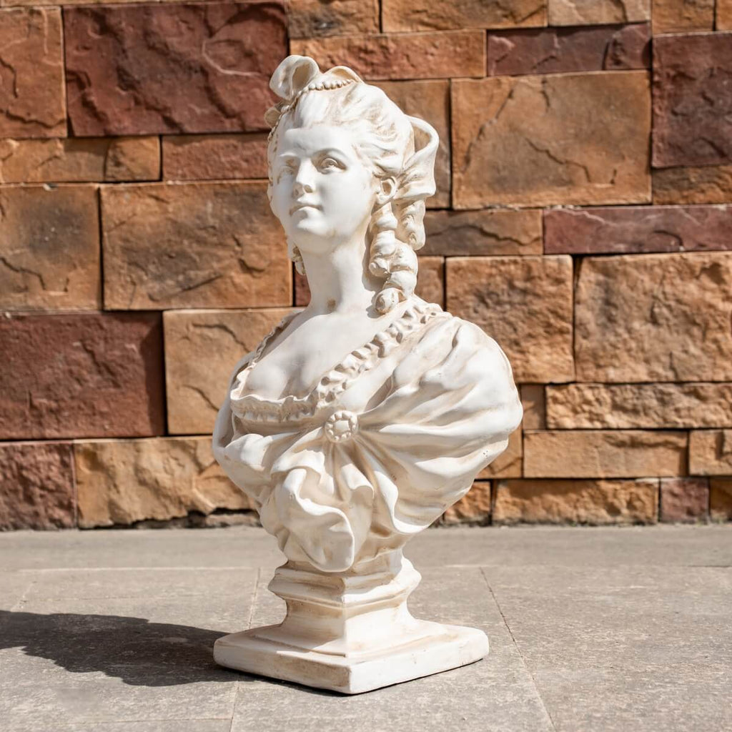 Classical Elegant Female Bust Magnesium Oxide Sculpture (GS-2604-GR-QZYY) - Direct Wicker