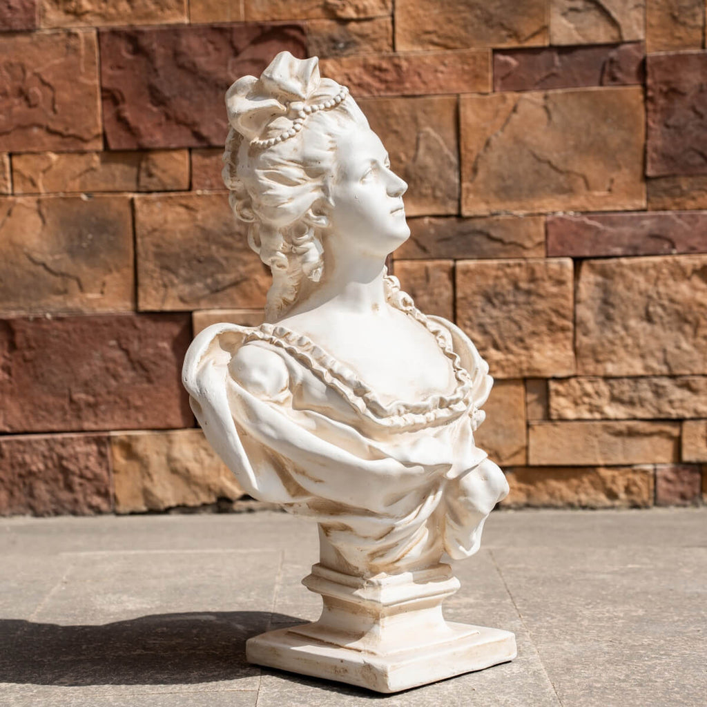 Classical Elegant Female Bust Magnesium Oxide Sculpture (GS-2604-GR-QZYY) - Direct Wicker