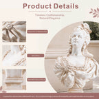 Classical Elegant Female Bust Magnesium Oxide Sculpture (GS-2604-GR-QZYY) - Direct Wicker