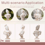 Classical Elegant Female Bust Magnesium Oxide Sculpture (GS-2604-GR-QZYY) - Direct Wicker