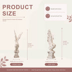 Kneeling Winged Angel on Classical Column Magnesium Oxide Sculpture (GS-2605-WH-QZYY) - Direct Wicker