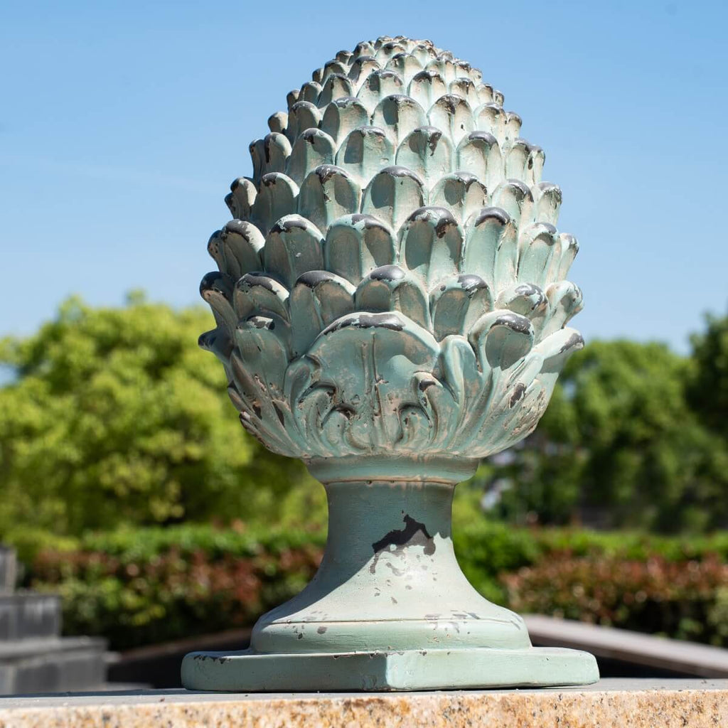 Rustic Antique Green Artichoke Magnesium Oxide Garden Ornament (GS-2607-GR-QZYY)