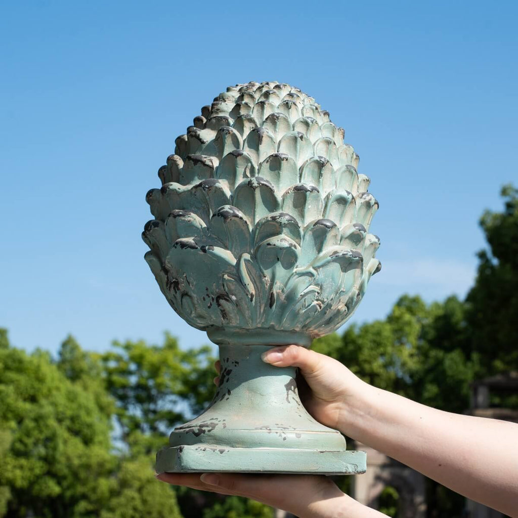 Rustic Antique Green Artichoke Magnesium Oxide Garden Ornament (GS-2607-GR-QZYY)