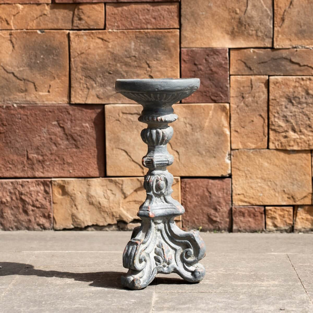 Vintage Grey & Rust Magnesium Oxide Candle Holder Trio (GS-2609/10/11-GR-QZYY)